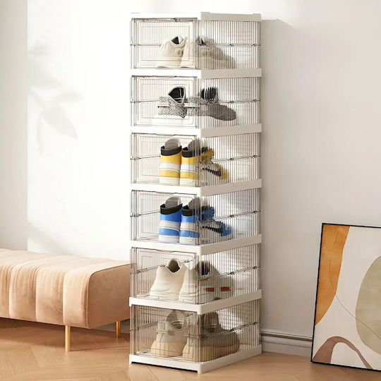 Plastic Shoe Storage Case 110x25.5x110cm