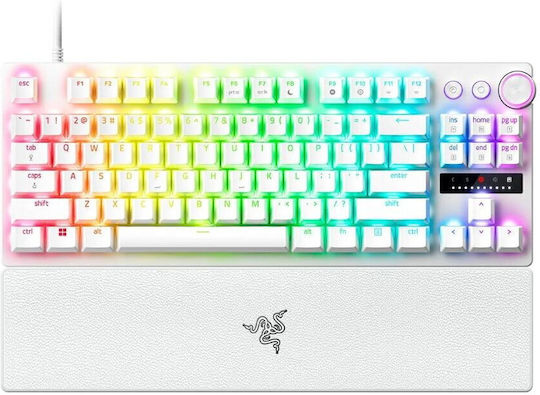 Razer Huntsman V3 Pro Tenkeyless 8KHz Visuelles Gaming-Tastatur Tenkeyless mit Magnet-Schaltern und RGB-Beleuchtung Englisch (US) Weiß