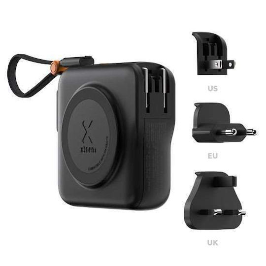 Xtorm Ασύρματος Φορτιστής (Qi Pad) και Καλώδιο USB-C 30W Power Delivery / SuperCharge Μαύρος (TravelPro)