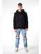 Sweatshirt with Hood Black H0153M