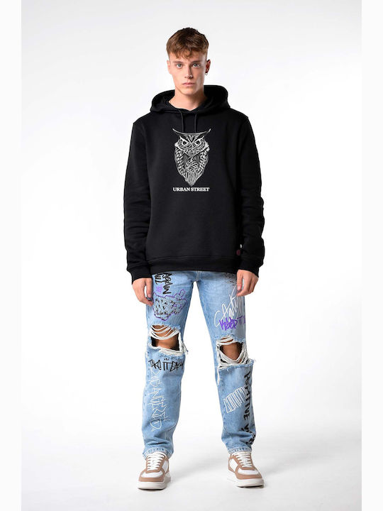 Sweatshirt with Hood Black H0150M