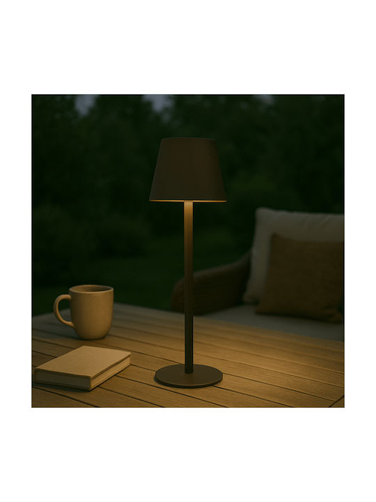 Anna's Collection Tischlampen mit Taupe Farb und Braune Basis