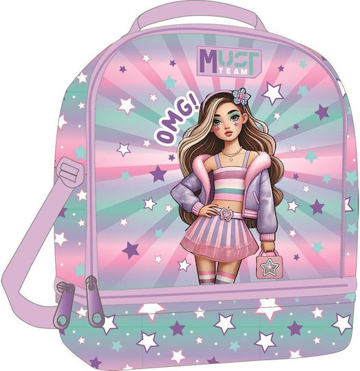 Must Team School Insulated Shoulder Lunch Bag 7L Fashion Girl 22x16x28cm