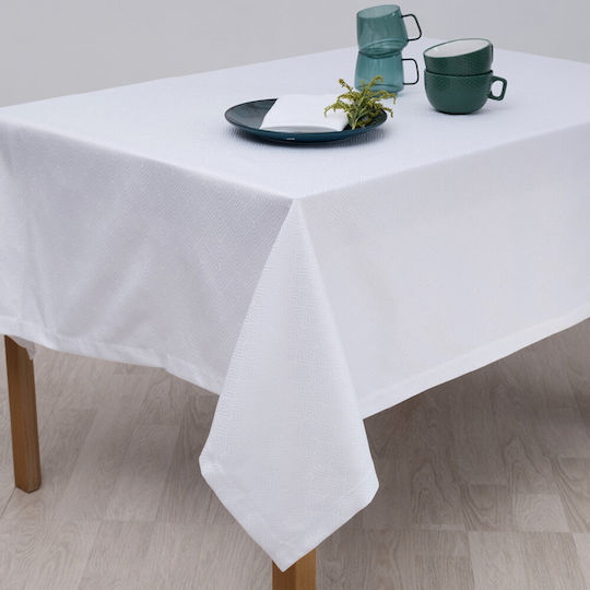 Dimeco Tischdecke Weiß 150x260cm
