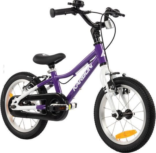 Karbon 14" Детско Колело BMX с Алуминиева Рамка 2025 Лилаво