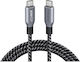 Anker Braided USB 2.0 Cable USB-C male - USB-C 240W PD Μαύρο 1.8m A82E2012