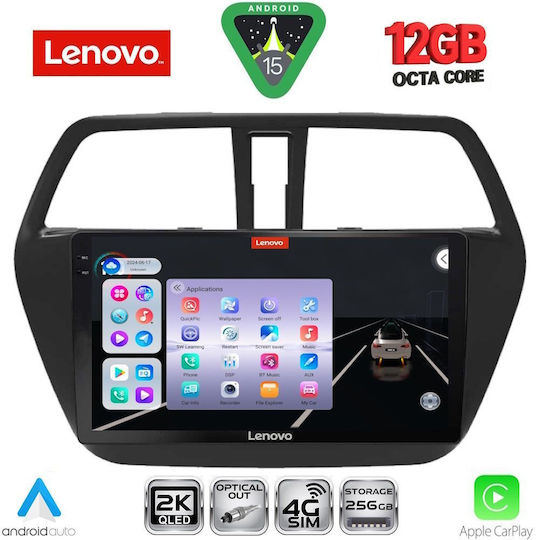 Lenovo Car Audio System for Suzuki SX4 S-Cross 2014-2021 (Bluetooth/USB/WiFi/GPS/Apple CarPlay/Android Auto) with 9" Touch Screen
