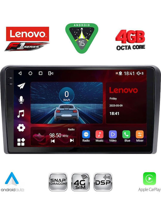 Lenovo Car Audio System for Ford Tourneo / Courier 2014 (Bluetooth/USB/WiFi/GPS/Apple CarPlay/Android Auto) with 9" Touch Screen