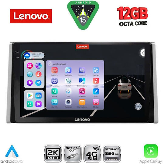 Lenovo Ηχοσύστημα Αυτοκινήτου για Toyota RAV 4 2019 (Bluetooth/USB/WiFi/GPS/Apple-Carplay/Android-Auto) με Οθόνη Αφής 10"
