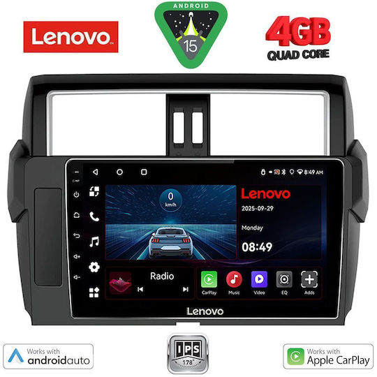Lenovo Ηχοσύστημα Αυτοκινήτου για Toyota Prado 2014-2017 (Bluetooth/USB/WiFi/GPS/Apple-Carplay/Android-Auto) με Οθόνη Αφής 10"