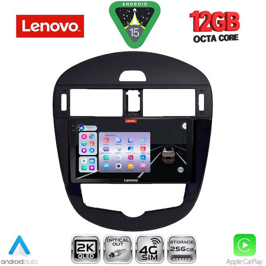 Lenovo Ηχοσύστημα Αυτοκινήτου για Nissan Pulsar 2014-2020 με Clima (Bluetooth/USB/WiFi/GPS/Apple-Carplay/Android-Auto) με Οθόνη Αφής 9"