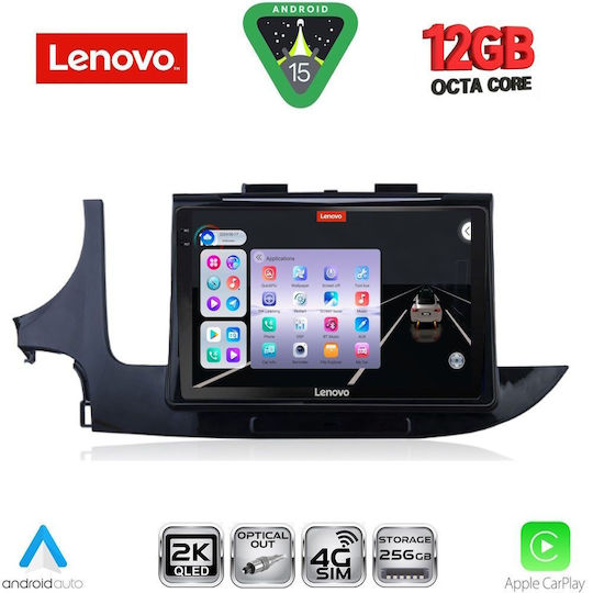 Lenovo Car Audio System for Opel Mokka 2016-2021 Bluetooth USB WiFi GPS Apple CarPlay Android Auto with 9" Touch Screen