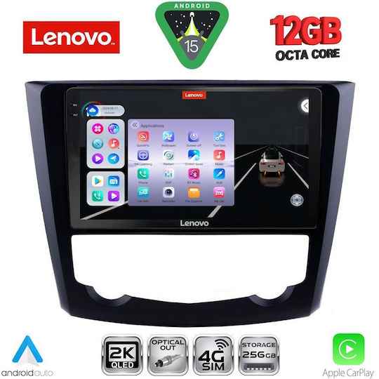 Lenovo Car Audio System for Renault Kadjar 2015-2022 Bluetooth USB WiFi GPS Apple CarPlay Android Auto with 9" Touch Screen