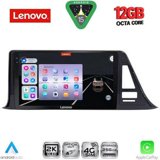 Lenovo Ηχοσύστημα Αυτοκινήτου για Toyota C-HR 2017-2023 (Bluetooth/USB/WiFi/GPS/Apple-Carplay/Android-Auto) με Οθόνη Αφής 9"