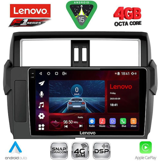 Lenovo Ηχοσύστημα Αυτοκινήτου για Toyota Prado 2014-2017 (Bluetooth/USB/WiFi/GPS/Apple-Carplay/Android-Auto) με Οθόνη Αφής 10"