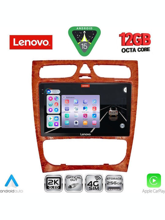 Lenovo Car Audio System for Mercedes-Benz C Class Nissan Cherry 1999-2004 Bluetooth USB WiFi GPS Apple CarPlay Android Auto with 9" Touch Screen