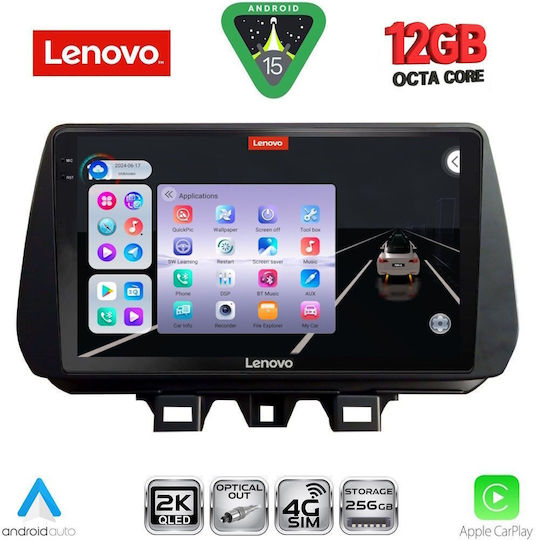 Lenovo Car Audio System for Hyundai Tucson 2019-2023 Bluetooth USB WiFi GPS Apple CarPlay Android Auto with 9" Touch Screen
