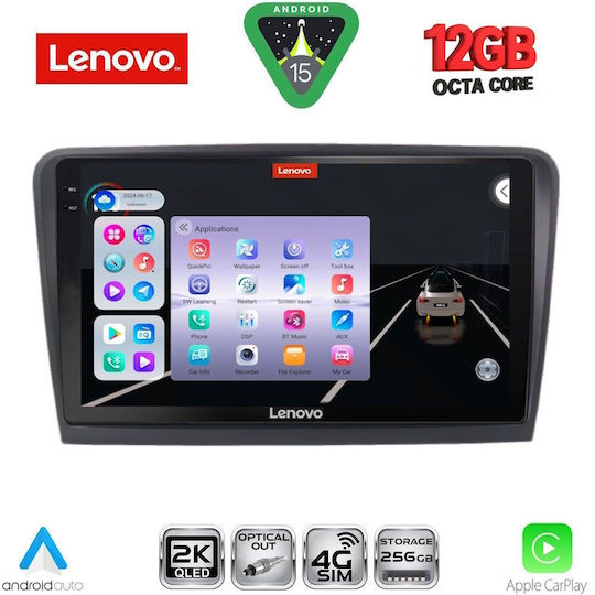 Lenovo Car Audio System for Skoda Rapid 2012-2023 with Clima Bluetooth USB WiFi GPS Apple CarPlay Android Auto with 9" Touch Screen