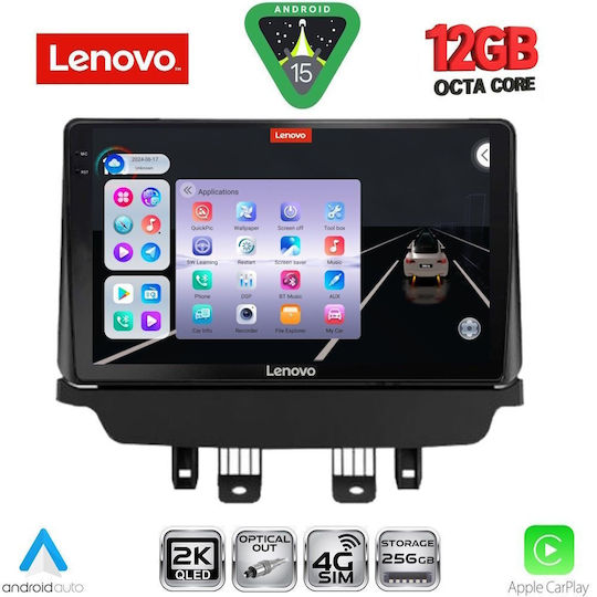 Lenovo Car Audio System for Mazda 2 2014-2023 (Bluetooth/USB/WiFi/GPS/Apple CarPlay/Android Auto) with 9" Touch Screen