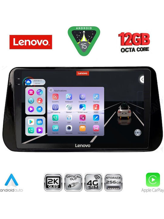 Lenovo Car Audio System for Hyundai iX45 / Santa Fe 2021-2023 (Bluetooth/USB/WiFi/GPS/Apple CarPlay/Android Auto) with 10" Touch Screen