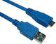 VCom Reguläres USB 3.0 zu micro USB Kabel Silber 3m 1 Stück