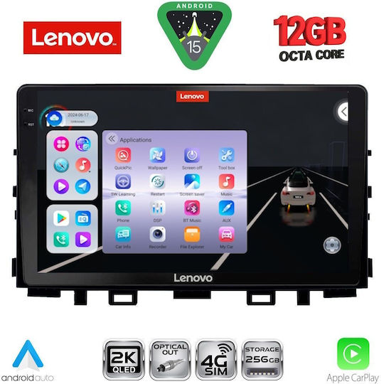 Lenovo Ηχοσύστημα Αυτοκινήτου για Kia Rio / Stonic 2018+ (Bluetooth/USB/WiFi/GPS/Apple-Carplay/Android-Auto) με Οθόνη Αφής 9"