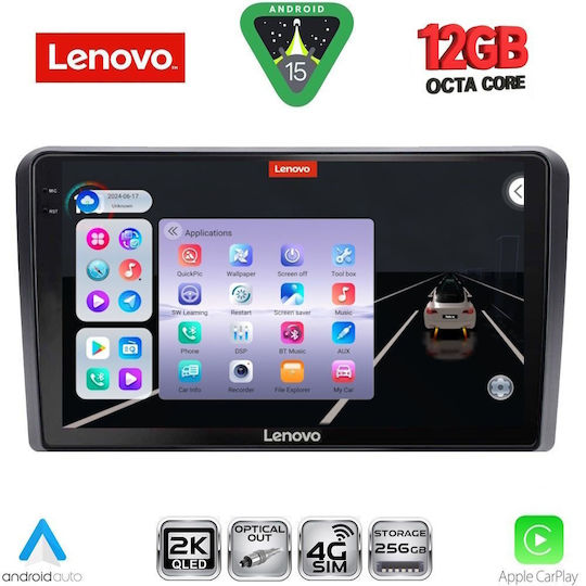 Lenovo Car Audio System for Mitsubishi L200 2020-2023 (Bluetooth/USB/WiFi/GPS/Apple CarPlay/Android Auto) with 9" Touch Screen