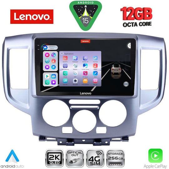 Lenovo Ηχοσύστημα Αυτοκινήτου για Nissan NV200 2009-2020 (Bluetooth/USB/WiFi/GPS/Apple-Carplay/Android-Auto) με Οθόνη Αφής 9"