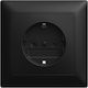 Busch-Jaeger Single Black Power Socket