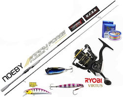 Σετ Ψαρέματος Lrf Καθετής Καλάμι Noeby Keen Force 2.24m C.w:1-6 Gr Μηχανισμός Ryobi Virtus 1000 Σετ Ψαρέματος Lrf Καθετής Καλάμι Noeby Keen Force 2.24m C.w:1-6 Gr Μηχανισμός Ryobi Virtus 1000
