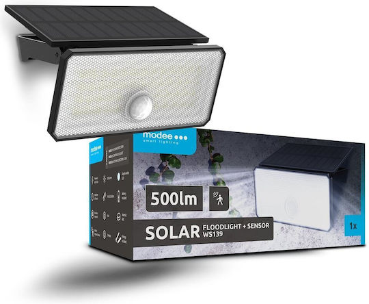 Modee Lighting Waterproof Solar LED Flood Light Cold White with Motion Sensor and Photocell IP44