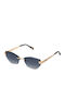 Just Cavalli Unisex Sunglasses With Gold Frame And Blue Lens JC202 0300