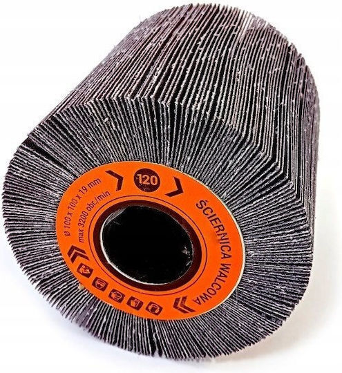 Glob Cylindrical Flap Wheel Cloth 100x100x19mm Alu Satin Finisher Sets