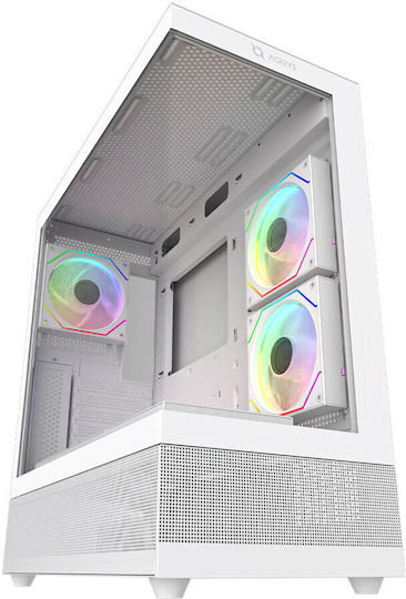 Aqirys Antlia Gaming Midi Tower Κουτί Υπολογιστή με Πλαϊνό Παράθυρο και ARGB Φωτισμό Μαύρο