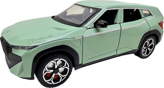 BMW Xm Verde 1:24 Replica Metalică Lumini Sunet Fum Tracțiune Spate Uși Deschizabile Capotă Portbagaj
