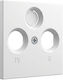 Switch Frame Gira System 55 Cover Coaxial Antenna Socket Pure White Satin Matt