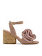 Suede Damen Sandalen Rosa