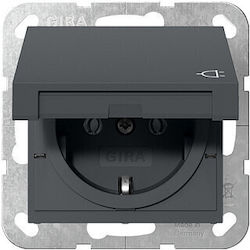 Socket Gira 445428 Schuko KD System 55 Anthracite
