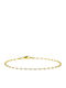 Women's Gold Bracelet with Zircon 14K 18cm