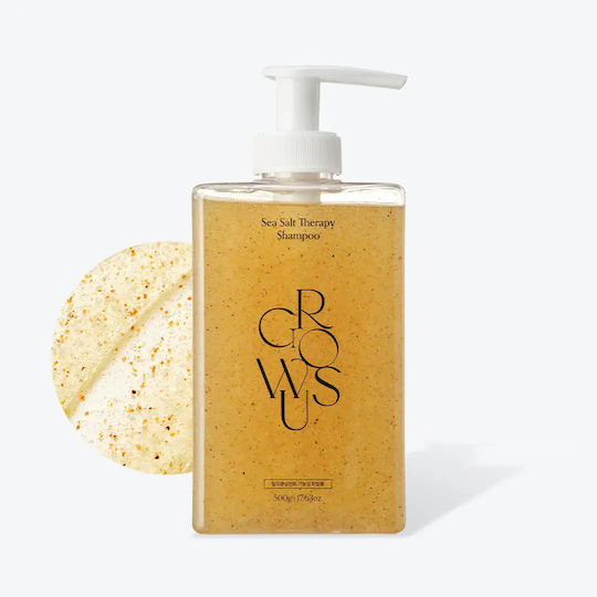 Growus Sea Salth Therapy Shampoo for Sensitive Scalp Against Dandruff & Hair Loss for Oily Hair 500ml