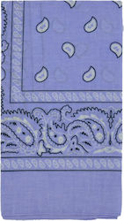 Cotton Bandana Square Paisley Print Double-Sided 52x52cm Lilac