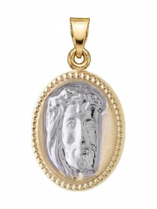 Kontopoulos Pendant Kids Charm with Jesus Christ in 9K Gold P7BJ