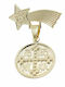 Gatsa Children's Safety Pin Charm in 9K Gold with Constantine Coin