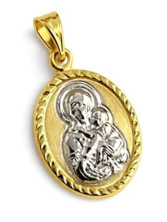 Paraxenies Charm Talisman Virgin Mary Made of 9 K Gold