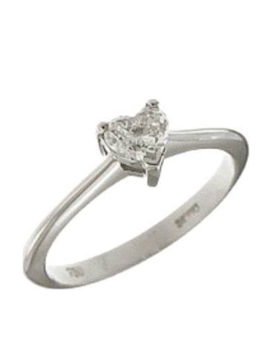 Einzelne Steine Ringe Rosa aus Silber mit Zirkon