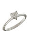 Einzelne Steine Ringe Rosa aus Silber mit Zirkon
