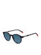 Etnia Barcelona Unisex Sunglasses with Black Horn-Rimmed Frame and Blue Polarized Lens ET-5TAOS52SBKOG-BKOG