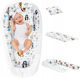 Les Deglingos Baby Nest Pillow Bear And Fox White
