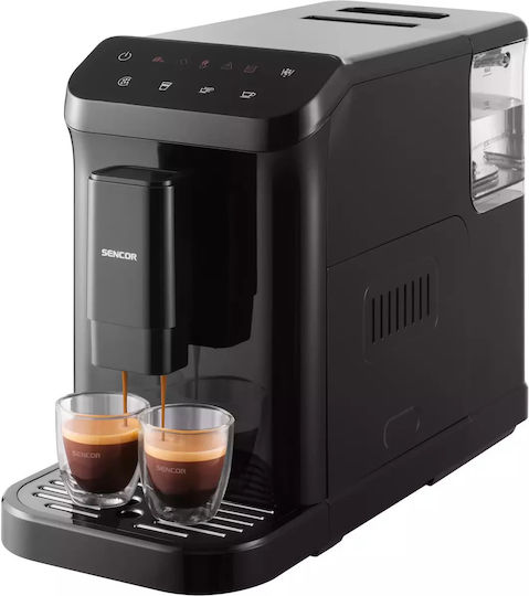 Sencor Automatic Espresso Machine 1350W 20bar Pressure for Cappuccino with Grinder Gray SES 6000BK