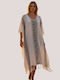 Greek Collection Women's Mini White Beach Caftan